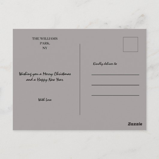 カスタマイズ写真の古代の枠 ポストカード (裏面)