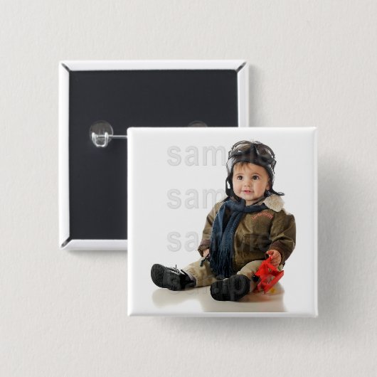 カスタマイズ写真の誕生日ボタン 缶バッジ (正面&裏面)