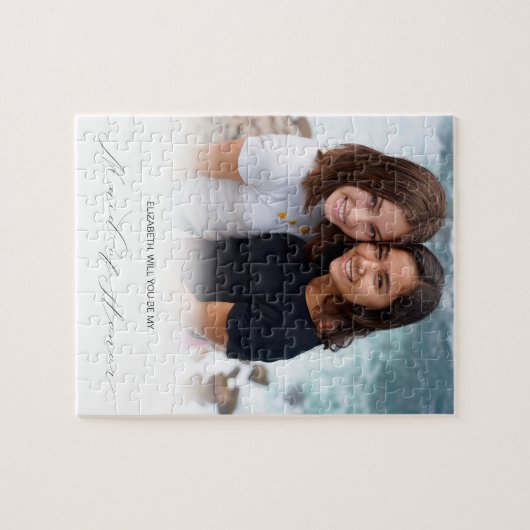 カスタマイズ写真は私のメイド・オブ・オーナー（花嫁付き添い人） ジグソーパズル (横)