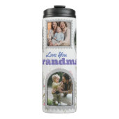 カスタマイズ写真コラージュと思い出に残る引用文 タンブラー (正面)