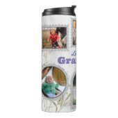 カスタマイズ写真コラージュと思い出に残る引用文 タンブラー (回転左)