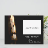 カスタマイズ写真付きハヌカ（ユダヤ教）メノラー シーズンカード (スタンド正面)