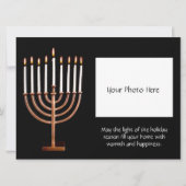 カスタマイズ写真付きハヌカ(ユダヤ教)メノラー シーズンカード (正面)