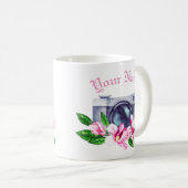 カスタマイズ写真家の名前贈与 コーヒーマグカップ (正面右)