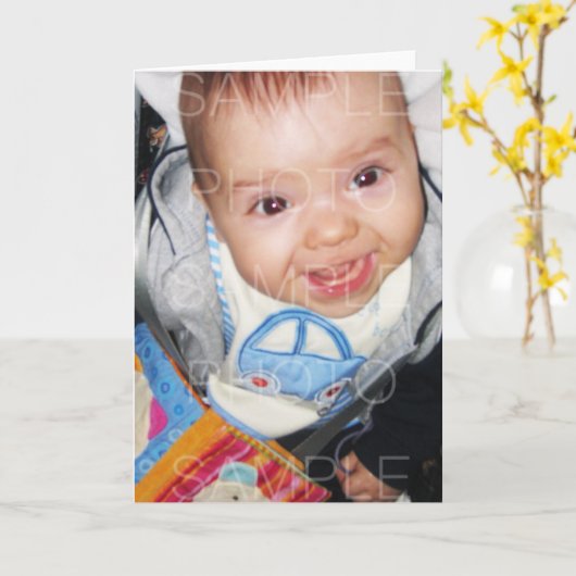 カスタマイズ写真 カード (黄色い花)