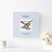 カスタマイズ初の体 スクエア壁時計 (ホーム)