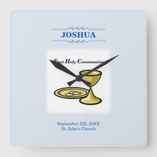 カスタマイズ初の体 スクエア壁時計 (正面)