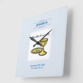 カスタマイズ初の体 スクエア壁時計 (傾斜)