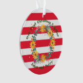 カスタマイズ初めてのクリスマス オーナメント (正面)