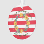 カスタマイズ初めてのクリスマス オーナメント (正面)