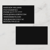 カスタマイズ制エレガント黒 名刺 (正面/裏面)