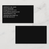 カスタマイズ制エレガント黒 名刺 (正面/裏面)