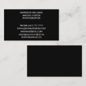 カスタマイズ制エレガント黒 名刺 (正面/裏面)