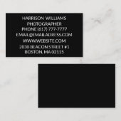 カスタマイズ制エレガント黒 名刺 (正面/裏面)