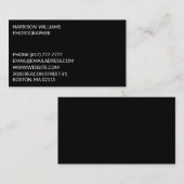 カスタマイズ制エレガント黒 名刺 (正面/裏面)