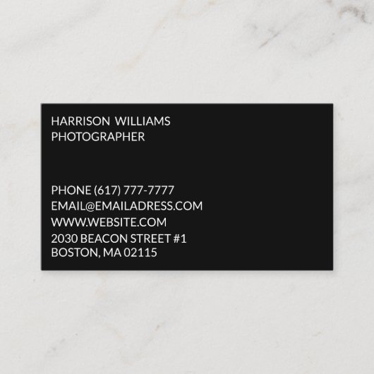 カスタマイズ制エレガント黒 名刺 (正面)