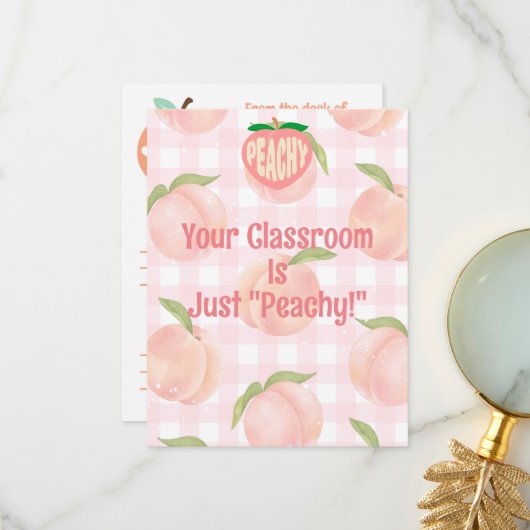 カスタマイズ前向き主フィードバックのクラス訪問 サンキューカード (正面/裏面インサイチュ)