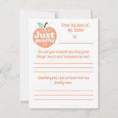 カスタマイズ前向き主フィードバックのクラス訪問 サンキューカード (裏面)