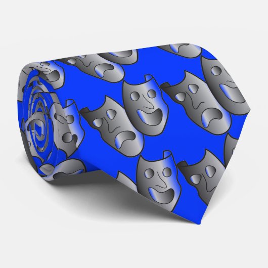 カスタマイズ劇場のマスクのタイの青 ネクタイ (ロール)