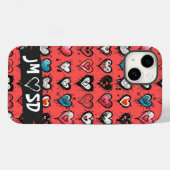 カスタマイズ動揺してハートグラフィティバレンタイン Case-Mate iPhoneケース (裏面 (横))