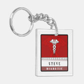 カスタマイズ医学の注意深いKeychain - キーホルダー (正面左)