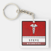 カスタマイズ医学の注意深いKeychain - キーホルダー (正面)