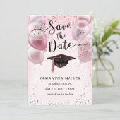 カスタマイズ卒業パーティ日付の保存 招待状 (スタンド正面)