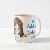 カスタマイズ博士（お名前） PhD卒業2トーン ツートーンマグカップ (正面右)