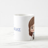 カスタマイズ博士（お名前） PhD 2卒業 コーヒーマグカップ (中央)