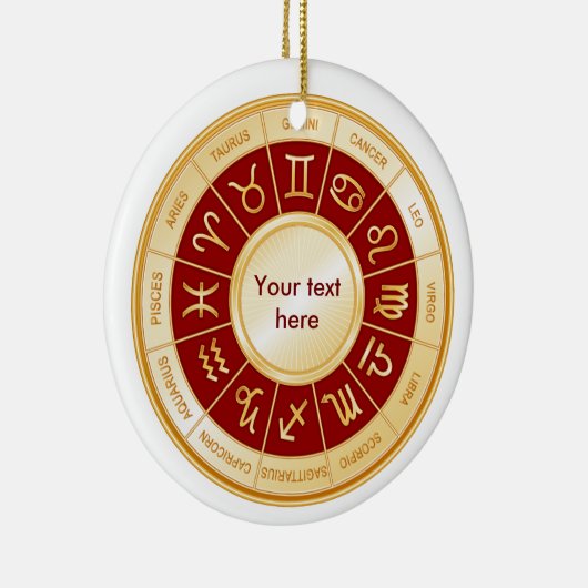 カスタマイズ占星術オーナメント セラミックオーナメント (右)