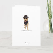 カスタマイズ可おもしろい能なブルース犬/ラボの誕生日 カード (裏面)