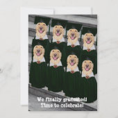 カスタマイズ可おもしろい能な卒業パーティ招待状 招待状 (正面)