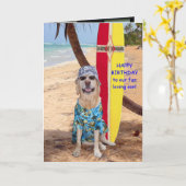 カスタマイズ可おもしろい能なSon誕生日 カード (黄色い花)