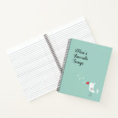 カスタマイズ可お気に入りの能な曲ジャーナル ノートブック (内部)