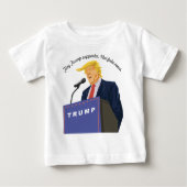カスタマイズ可すごい能な競合社長のトランプ ベビーTシャツ (正面)