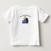 カスタマイズ可すごい能な競合社長のトランプ ベビーTシャツ (裏面)