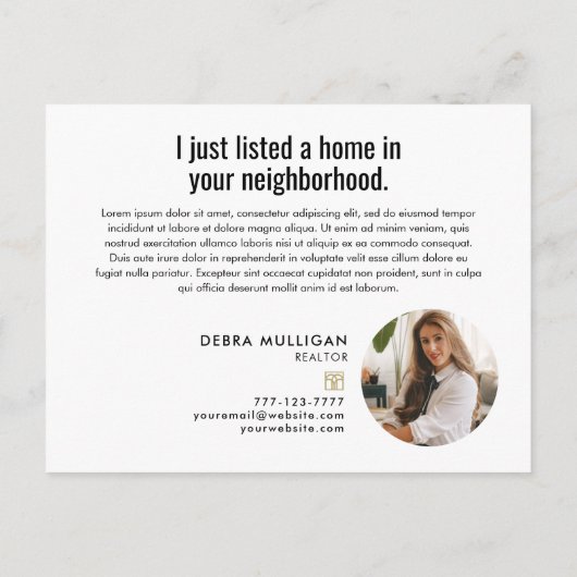 カスタマイズ可エレガント能なエテ実在ート ポストカード (裏面)