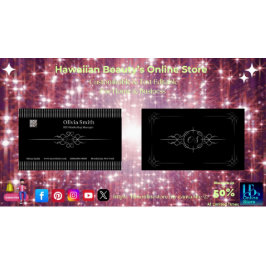 カスタマイズ可エレガント能な黒2 名刺