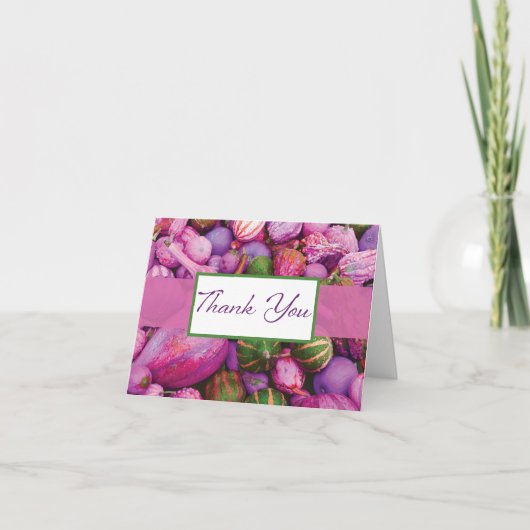 カスタマイズ可カラフル能なヒョウタンありがとう サンキューカード (正面)