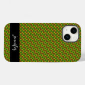 カスタマイズ可カラフル能な名前花パターン Case-Mate iPhoneケース (裏面 (横))