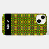 カスタマイズ可カラフル能な名前花パターン Case-Mate iPhoneケース (裏面 (横))