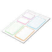 カスタマイズ可シンプル能なカワイイプランナー ノートパッド (アングル)