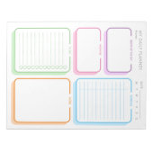 カスタマイズ可シンプル能なカワイイプランナー ノートパッド (正面)