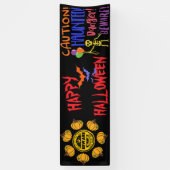 カスタマイズ可パーソナライズされた能なハローウィンパーティ 横断幕 (縦)