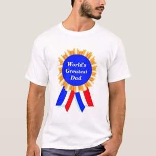 カスタマイズ可パーソナライズされた能な青いリボンT型 Tシャツ