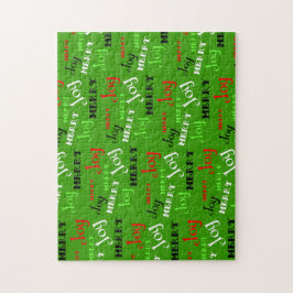 カスタマイズ可メリー能なクリスマス ジグソーパズル