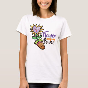 カスタマイズ可保能な花 Tシャツ