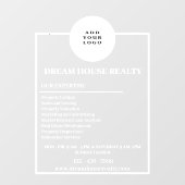 カスタマイズ可実在能な不動産ウィンドウのデカール ウィンドウサイン (シート)