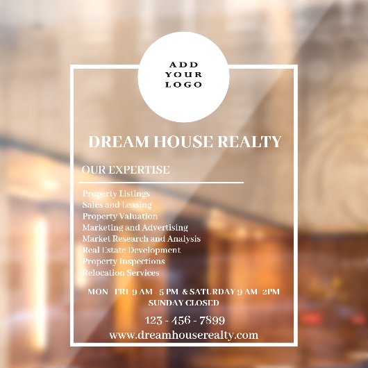 カスタマイズ可実在能な不動産ウィンドウのデカール ウィンドウサイン (シート2)