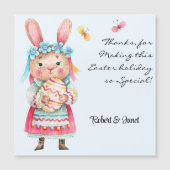 カスタマイズ可恋しく思能なイースターバニー磁気ありがとう (正面)